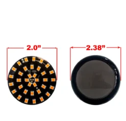 Black Out Amber LED Turn Signal Running Light Insert Harley Bullet 1157 Bulb FL FX XL Smoke Lens Touring Dyna Softail Sportster Street Road Electra Glide -Oz 6 67779.1506466617