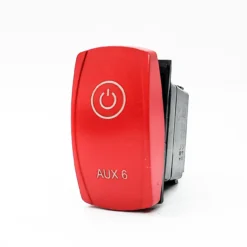 AUX 6 On/Off Red Rocker Switch 4-Pin Accessory Auxiliary Lights For Trucks UTV Golf Carts RV Boats Compatible With Polaris RZR Can-Am YXZ Pioneer Dash Panels -Oz 6c 53981.1700528698