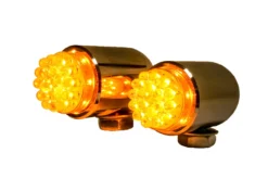 Chrome Running Light OZ-USA® Amber LED Turn Signal Harley Sportster Xl 1200 Fx Road Glide King Led Custom -Oz 7 19422.1509102086