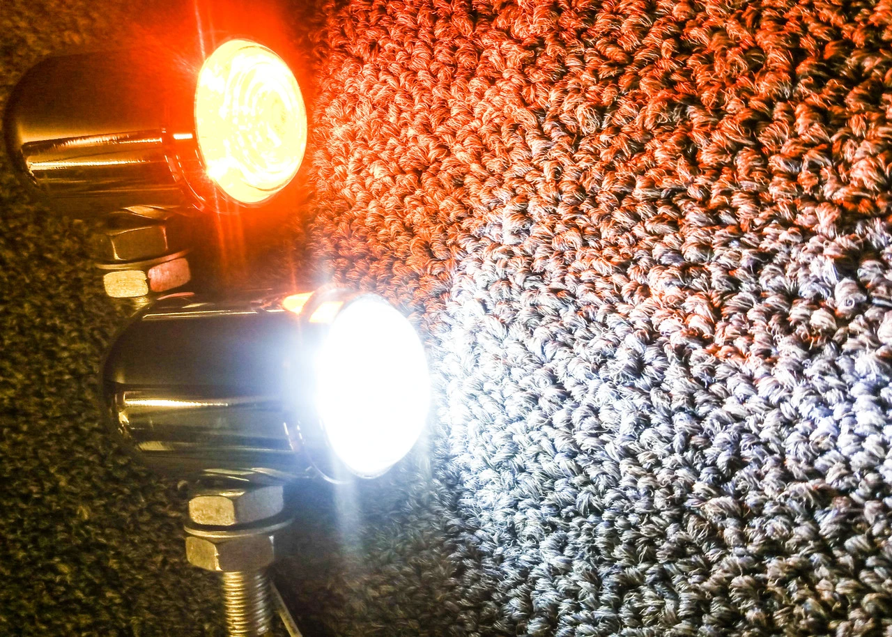 Chrome White Amber Dual LED High Output Running Light Turn Signal Fog Offroad Street Harley Touring Cruiser 5 Chrome White Amber Dual LED High Output Running Light Turn Signal Fog Offroad Street Harley Touring Cruiser - Image 5