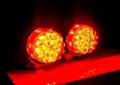 Motorcycle Tail Brake Light OZ-USA® Turn Signal Red LED Black Custom Cruiser ATV 12 Volts -Oz 7 37122.1509534997