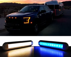 12" White Blue Dual Color Changing LED Dome Night Light Touch Sensor Switch Lighting Fixture Marine RV Motorhome Camper Utility Van 12v 24v Semi Truck Travel Trailer Boat Aircraft Overland Interior Exterior Cabinet Waterproof -Oz 7 47405.1556250999
