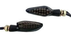 Motorcycle Turn Signal Red LED Light Rear Dual Intensity Smoke Lens 12 Volts Universal Blinker -Oz 7 79024.1503521611