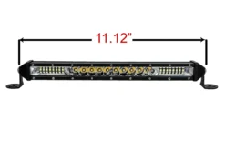 M-Series 10" Dual White Amber Ultra Slim High Output Osram Color Changing LED Light Bar Single Row Spot Flood Combo Beam Off Road Truck ATV Marine Boat RV Heavy Equipment Vehicles 12 - 30 Volts -Oz 7a 00659.1548896888