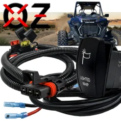 10ft. Power Bus Bar Plug Wire Harness Kit For LED Whip Lights Compatible With Pulse Power Busbar Polaris RZR Pro Ranger Crew XP 2018-2023