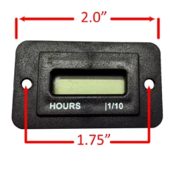 Rectangle LCD OZ-USA® Digital Hour Meter Gauge 9 Volts - 60 Volts For Golf Cart Forklift RV -Oz 8 98499.1595102742
