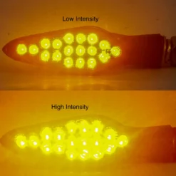 2 Pair Motorcycle Front & Rear Turn Signal Amber LED Light Dual Intensity Smoke Lens 12 Volts Universal Blinker -Oz 9 11965.1505356848