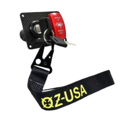 Carbon Fiber Switch Panel Keyed Shut-Off Locking Winch In/Out Rocker Red -Oz 9 15347.1695251674