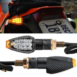 Carbon Turn Signal Led Suzuki Dual Sport Motorcycle Dirt Bike Supermoto Blinker -Oz 9 19635.1608755520