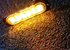 Amber 6-LED 4" Surface Mount Warning Strobe Light Hazard Flasher Emergency Tow Truck Construction Vehicle Semi Trailer Van 12v 24v -Oz 9 33708.1547097630