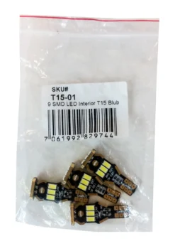 4 Pc. Canbus Xenon White Interior 9 SMD T15 921 912 Replacement Bulbs 3rd Brake Lamp Cargo Back-up Reverse Light -Oz 9 46816.1518550120