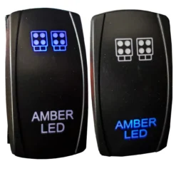 Amber On/Off Rocker Switch 5-Pin SPST OZ-USA® Laser Etch Blue LED Backlit Truck SUV Offroad Rzr Polaris RV UTV -Oz 9 49259.1642035699