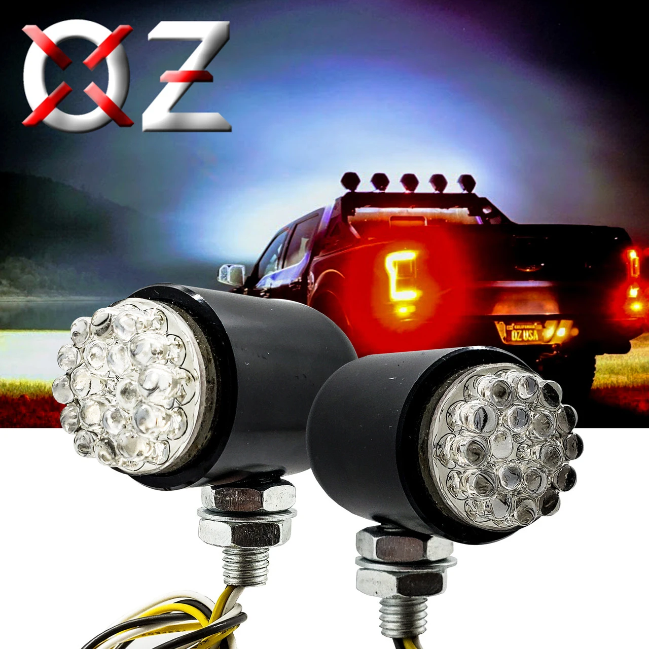 Motorcycle OZ-USA® Running Light Turn Signal Dual Intensity Amber LED Front Black Custom Chrome Cruiser 12V 10 Motorcycle OZ-USA® Running Light Turn Signal Dual Intensity Amber LED Front Black Custom Chrome Cruiser 12V - Image 10