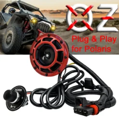 5" Hella Disc Horn With Floor-Mount Step-On Switch & Power Bus Bar Plug Wire Harness Compatible With Pulse Busbar Polaris RZR Pro Ranger Crew XP 2018-2023 -Oz 9a 19489.1692331133