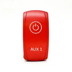 AUX 1 On/Off Red Rocker Switch Accessory Auxiliary Lights 4-Pin For Trucks UTV Golf Carts RV Boats Compatible With Polaris RZR Can-Am YXZ Pioneer Dash Panels -Oz A 1 91501.1700874758