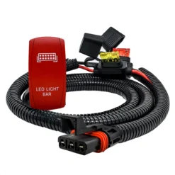 LED Lightbar On/Off Red Rocker Switch With Power Busbar Plug Harness Compatible With Polaris Pulse Power Busbar RZR Pro Ranger Crew XP 2018-2023 -Oz A3 16916.1697067044