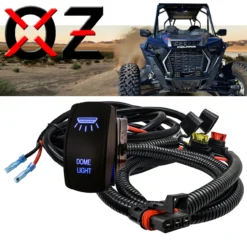 5ft. Power Bus Bar Plug Wire Harness Kit For LED Dome Lights Compatible With Pulse Power Busbar Polaris RZR Pro Ranger Crew XP 2018-2023
