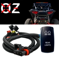 Power Bus Bar Plug Wire Kit With On/Off Rocker Switch For Rear Chase Lights Compatible With Polaris Pulse Power Busbar RZR Pro Ranger Crew XP 2018-2023