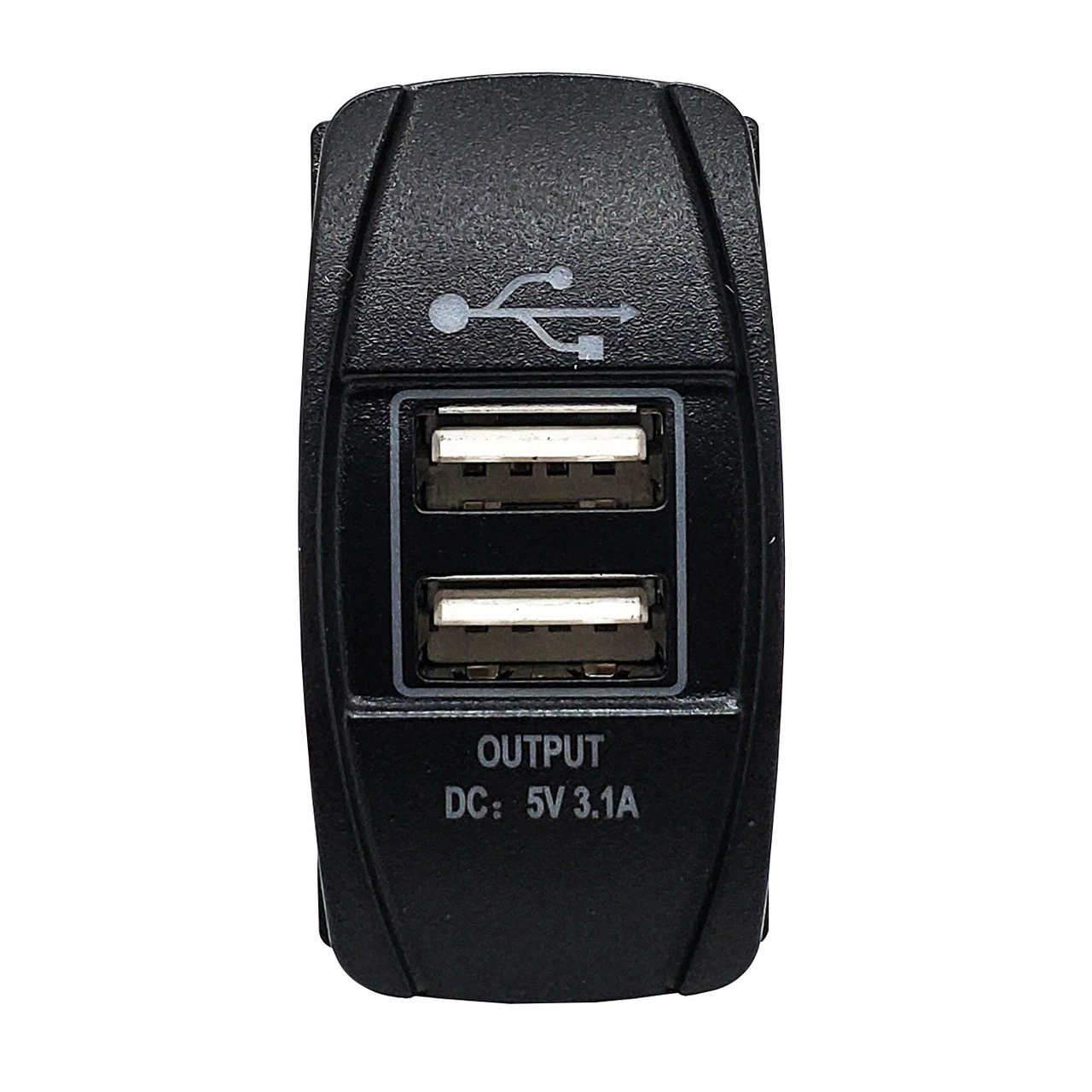 USB Port OZ-USA® For Rocker Switch Panel Universal Dual Power Socket Blue LED Backlit For Can-Am Polaris RZR Truck UTV RV 3 USB Port OZ-USA® For Rocker Switch Panel Universal Dual Power Socket Blue LED Backlit For Can-Am Polaris RZR Truck UTV RV - Image 3