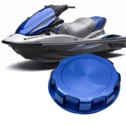 JS Billet Gas Cap Blue OZ-USA® With Rubber Gasket For Kawasaki Jet 650SX SX TS XI 650 750 -Oz B 1 86602.1612908733