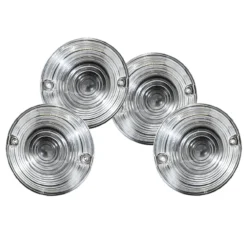 Set Of 4 Blinker Clear Lens Harley Touring Pancake Road King Glide Electra Turn Signal FL