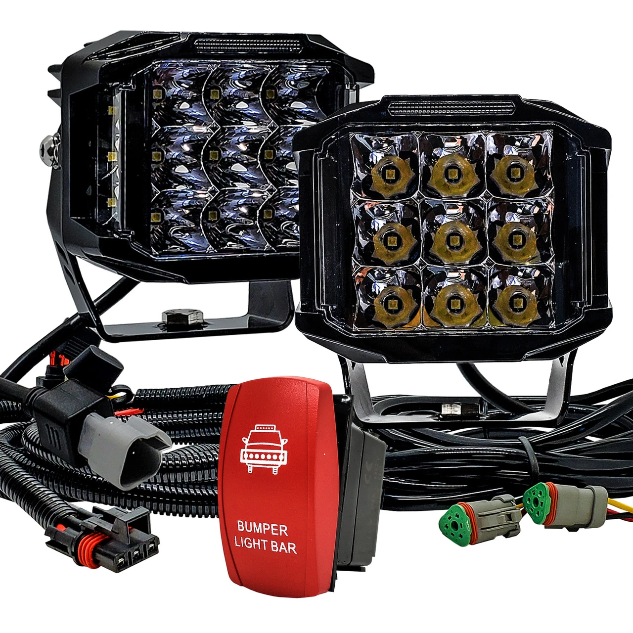 120W Bumper Lights Side Emitting LED 180° Beam Pattern With Pulse Power Busbar Wire Red Rocker Switch For Polaris XPEDITION RZR Turbo Pro Crew Ranger XP 2018-2024 3 120W Bumper Lights Side Emitting LED 180° Beam Pattern With Pulse Power Busbar Wire Red Rocker Switch For Polaris XPEDITION RZR Turbo Pro Crew Ranger XP 2018-2024 - Image 3