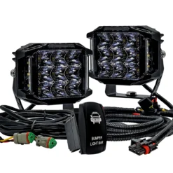 120W Bumper Lights Side Emitting LED 180° Beam Pattern With Pulse Power Busbar Wire Harness Kit For Polaris XPEDITION RZR Turbo Pro Crew Ranger XP 2018-2024 -Oz BLB B2 36571.1701737005