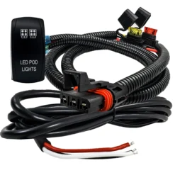 10ft. Pulse Power Bus Bar Plug 3-Wire Harness Kit For Dual Function LED Pod Lights Compatible With Polaris RZR Pro Ranger Crew XP 2018-2023 -Oz B 12401.1679702556