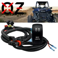 10ft. Power Bus Bar Plug Wire Harness Kit For LED Spot Lights Compatible With Pulse Power Busbar Polaris RZR Pro Ranger Crew XP 2018-2023