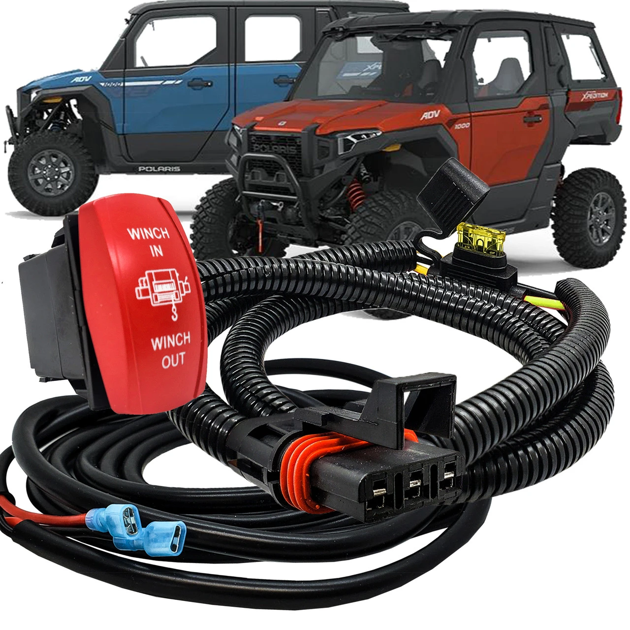 10ft. Pulse Power Bus Bar Plug Wire Kit With Winch In/Out Momentary Red Rocker Switch Compatible With 2024 Polaris XPEDITION XP ADV Ultimate Northstar Premium 3 10ft. Pulse Power Bus Bar Plug Wire Kit With Winch In/Out Momentary Red Rocker Switch Compatible With 2024 Polaris XPEDITION XP ADV Ultimate Northstar Premium - Image 3