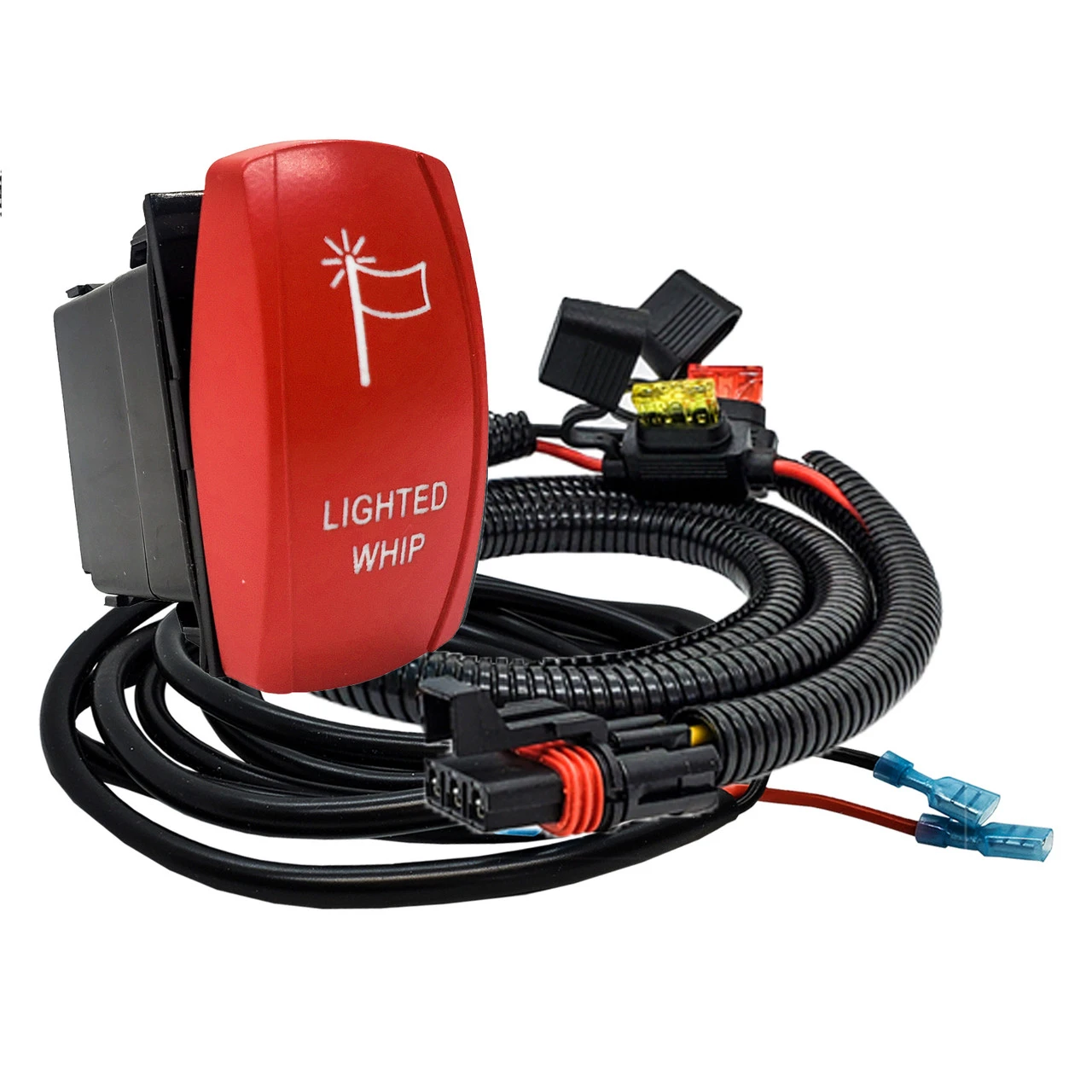 10ft. Pulse Power Bus Bar Plug Wire Harness With On/Off Red Rocker Switch For Whip Lights Compatible With 2024 Polaris XPEDITION XP ADV Ultimate Northstar Premium 3 10ft. Pulse Power Bus Bar Plug Wire Harness With On/Off Red Rocker Switch For Whip Lights Compatible With 2024 Polaris XPEDITION XP ADV Ultimate Northstar Premium - Image 3