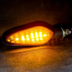 Motorcycle White Amber LED Running Light Turn Signal Dual Intensity Smoke Lens 12 Volts Universal Blinker -Oz C2 64943.1628809296