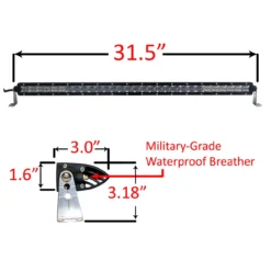 S4D 30 Inch OZ-USA® Single Row LED Light Bar 4D Reflectors Spot Flood Combo Off-Road 4x4 4WD Race Truck -Oz C 95616.1609021769