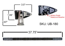 38 Inch OZ-USA® UB Series 180W Ultra Bright High Output Single Row LED Light Bar Spot Flood Combo Beam -Oz D 180 88581.1622159384