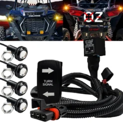 Amber LED Turn Signal Kit Plug & Play Power Bus Bar Wire Harness Compatible With Polaris Pulse RZR Pro Ranger Crew XP 2018-2023 -Oz D 1 08429.1691772159