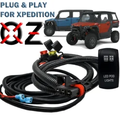 10ft. Pulse Power Bus Bar Plug & Play Wire Harness With On/Off Rocker Switch For LED Pod Lights Compatible With 2024 Polaris XPEDITION XP ADV Ultimate Northstar Premium -Oz D 1 77487.1699395948