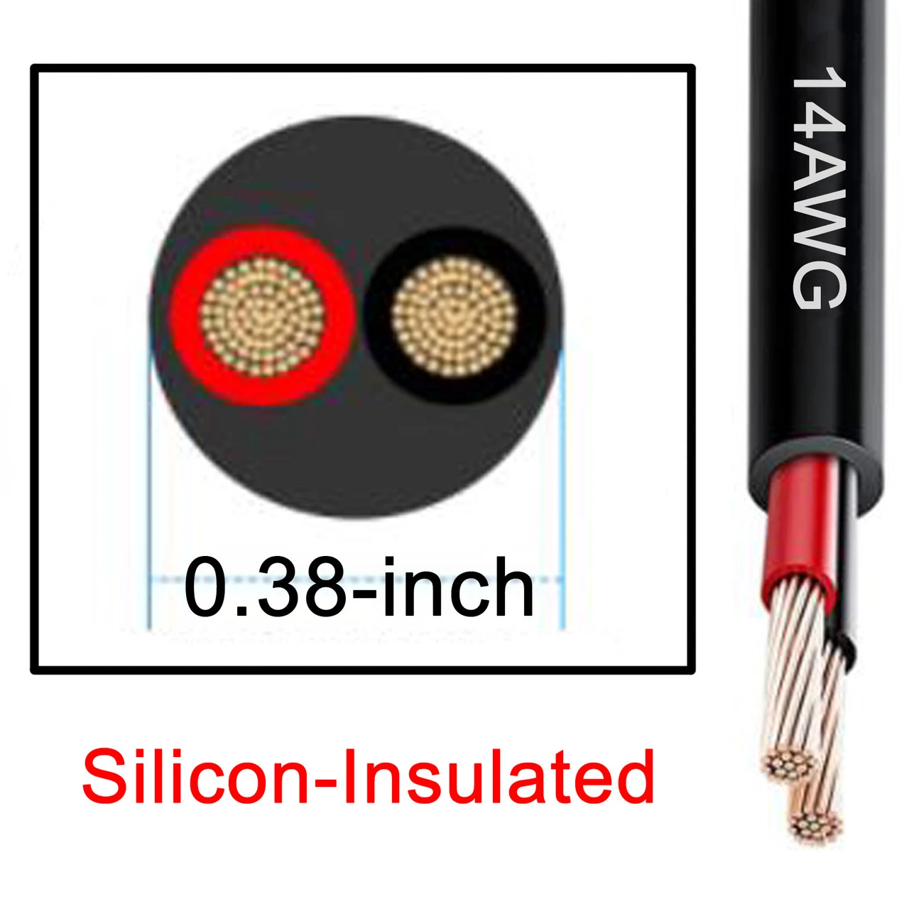 AWG 14 20 Ft 2 Conductor Marine Grade Wire 12V 24V Automotive Cable Auxiliary Electrical Industrial LED Lights Wiring For Boats Trucks RVs Tractors 2 AWG 14 20 Ft 2 Conductor Marine Grade Wire 12V 24V Automotive Cable Auxiliary Electrical Industrial LED Lights Wiring For Boats Trucks RVs Tractors - Image 2