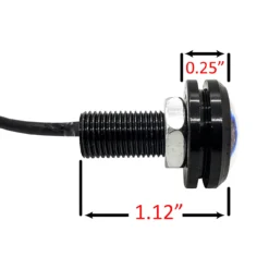 5/8 Inch Round 22mm Black Bolt Beam High Intensity Red LED With 20ft. AWG #26 Wire -Oz D 2 89202.1686441502