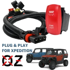 Pulse Power Bus Bar Plug & Play Wire Harness With Dome Lights On/Off Red Rocker Switch Compatible With 2024 Polaris XPEDITION XP ADV Ultimate Northstar Premium