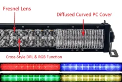 Curved 40" OZ-USA® RGB Series Double Row Dimmable LED Light Bar Cross Style DRL & Variable RGB Bluetooth Functions Combo Beam Anti-Theft Hardware Off Road 4WD ATV SUV Truck -Oz DSC 0755 1 96096.1485883944