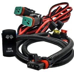 10 Ft. Power Bus Bar Plug Dual Split DT Deutsch Plug Connector Wire Harness Kit For Side Lights Compatible Pulse Power Busbar Polaris RZR Pro Ranger Crew XP 2018-2023