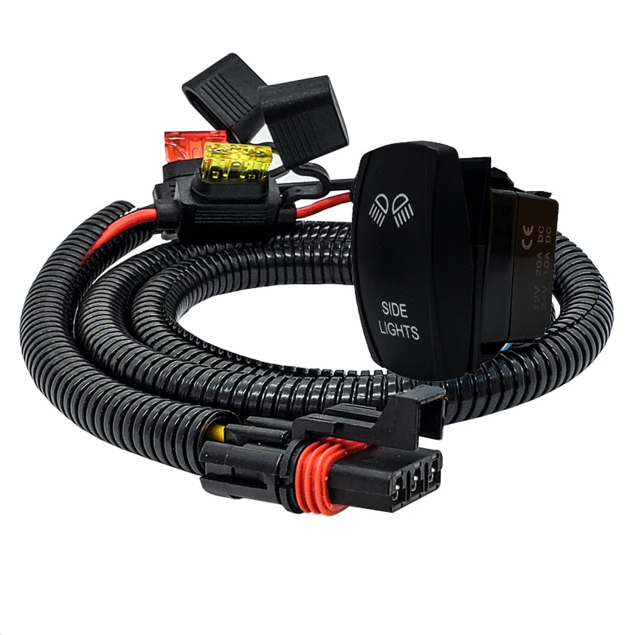 Power Bus Bar Plug Wire Kit With On/Off Rocker Switch For LED Side Lights Compatible With Polaris Pulse Power Busbar RZR Pro Ranger Crew XP 2018-2023 4 Power Bus Bar Plug Wire Kit With On/Off Rocker Switch For LED Side Lights Compatible With Polaris Pulse Power Busbar RZR Pro Ranger Crew XP 2018-2023 - Image 4