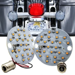 Amber LED Bulb Harley Touring Turn Signal Road King Glide Electra Ultra 1156 Fl