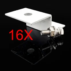16X Aluminum Z Bracket Solar Panel Mounting Lightweight Construction For Camper Toybox RV Motorhome Trailer Boat