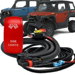 10' Pulse Power Bus Bar Plug Wire Harness Kit On/Off Red Rocker Switch For Side Lights Bar Compatible With 2024 Polaris XPEDITION XP ADV Ultimate Northstar Premium -Oz E 4 96998.1699480238