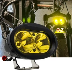 OZ-USA E-bike High Output LED Headlight Neon Fluorescent Yellow Compatible With Rad Power Bikes RadMini RadRover RadExpand RadRunner