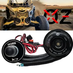 3" Hella Disc Horn With Floor-Mount Step-On Switch & Power Busbar Distribution Block Wire Harness Compatible With 2018-2023 Can-Am Maverick X3 Max RS Turbo RR, Sport, Trail, Commander And Defender. -Oz F 1 16267.1692837352
