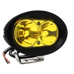 4" Oval FR-Series High Output Neon Fluorescent Yellow LED Fog Lights For Off-road Trucks UTV ATV RV E-Bikes Golf Carts 12V - 60V -Oz G 1 19363.1663719114