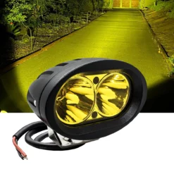 4" Oval FR-Series High Output Neon Fluorescent Yellow LED Fog Lights For Off-road Trucks UTV ATV RV E-Bikes Golf Carts 12V - 60V -Oz G 2 99722.1663719122