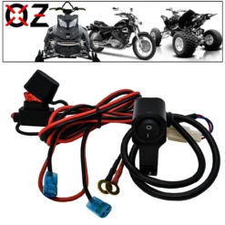 Motorcycle ATV Dirt Bike Single Output Wiring Harness Handlebar Switch For Accessory Auxiliary LED Light -Oz H 1 22623.1675461594